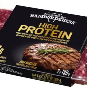 Rindfleisch-Burger mit hohem Proteingehalt