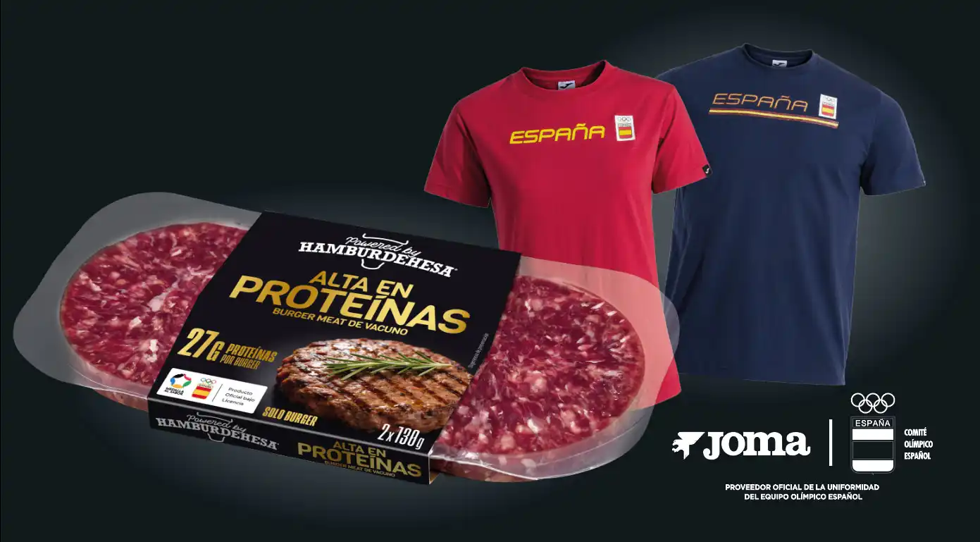 Promoción Rasca y Gana Hamburdehesa Alta en Proteínas con camisetas oficiales de España